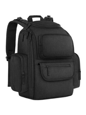 Black Diaper Bag Backpack for Men Women Travel Baby Bag with Insulated Pockets